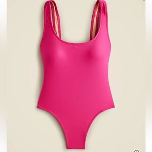 J. Crew Heritage Scoopback One-Piece Swimsuit In Radiant Fuchsia NWT Size 18